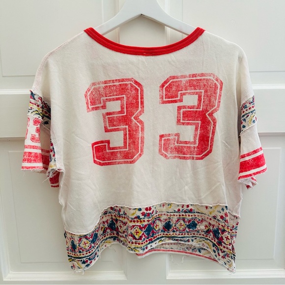 FREE PEOPLE small Nicky #33 T Shirt Sports Event we the free - Picture 10 of 10